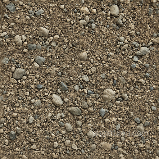 Of Fine Gravel With Small Stones And Pebble Surface seamless Ground surface PBR texture