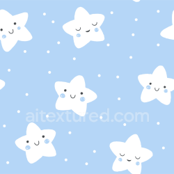 seamless Seamless 3D PBR Baby Boy Star Pattern Fabric Texture in Light Blue texture 8k free download PBR