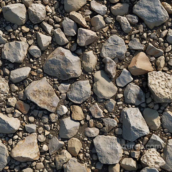 Stone Texture of Rocky Ground with Varied Stone Shapes and Earthy Colors Stone texture preview