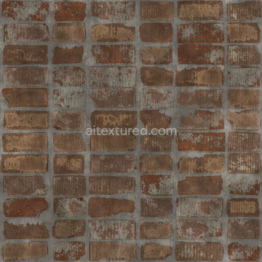 Bricks Red Weathered Rough Tileable Seamless Pbr Textured Urban Old