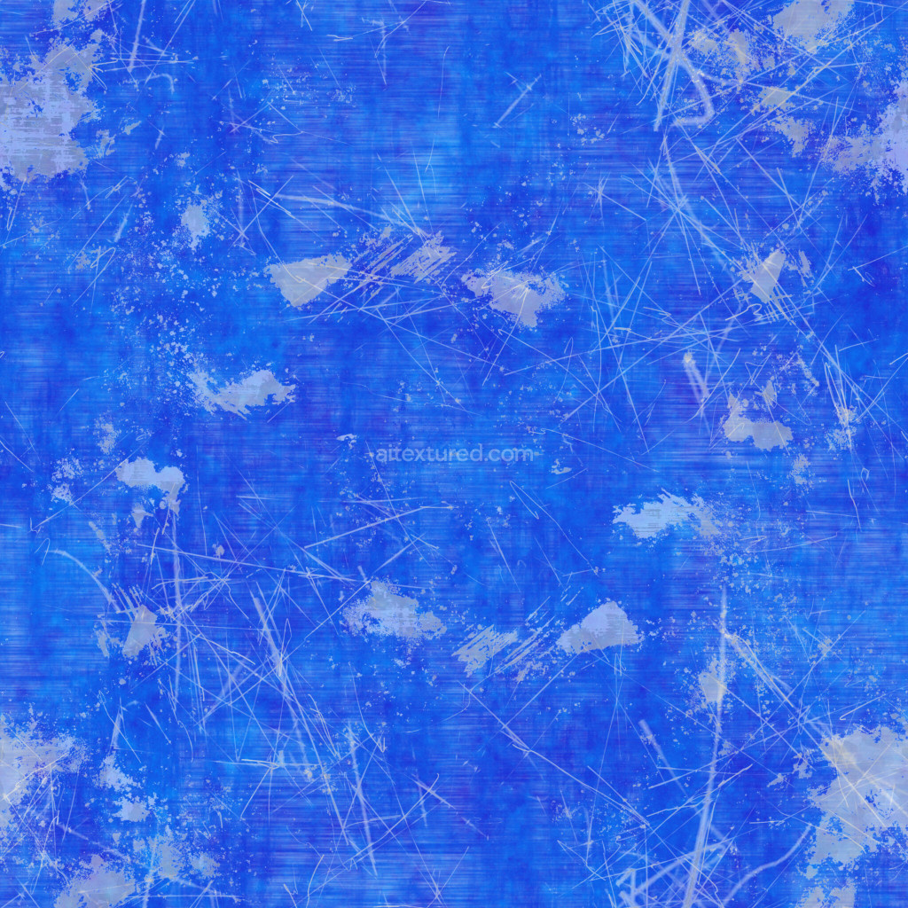 Seamless painted metal texture with blue and white accents