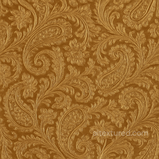 Vintage Paisley Classic Wallpaper With Satin Glossy Ornate Finish seamless Wallpaper PBR texture