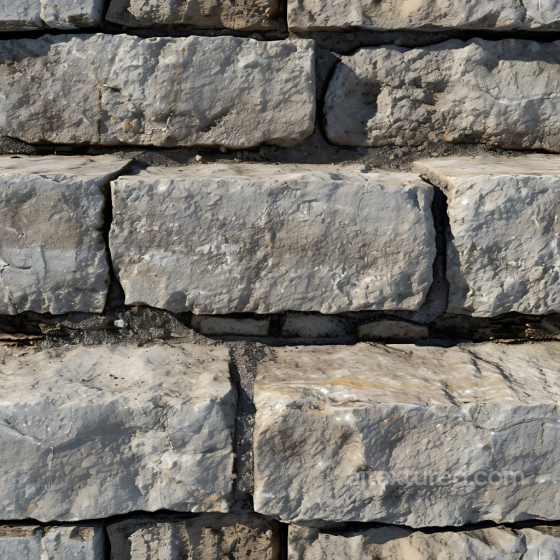 Weathered Stone Wall PBR Texture with Rough Limestone Blocks Stone texture preview
