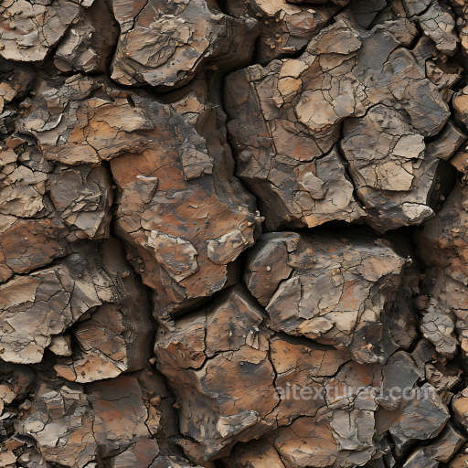 cracked dry earth stone PBR texture with layered fissures and natural erosion seamless Stone PBR texture