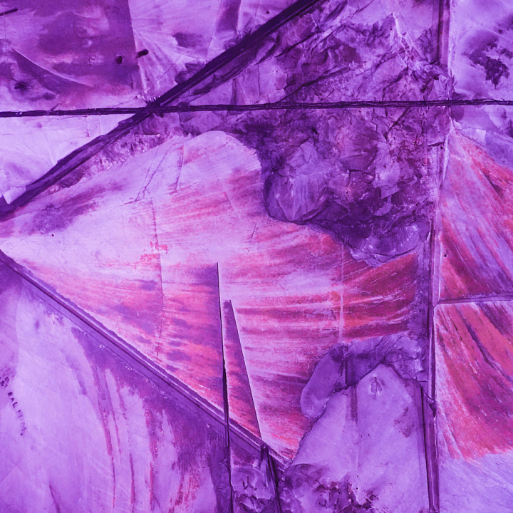 Purple Stone with Abstract Patterns and Natural Cracks seamless PBR texture preview