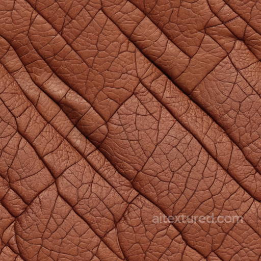 Wrinkled Brown Leather PBR Texture with Deep Creases and Fine Grain seamless Leather PBR texture