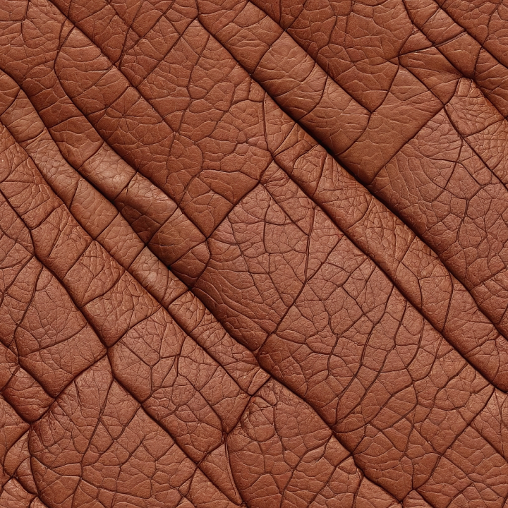 Wrinkled Brown Leather with Deep Creases and Fine Grain seamless PBR texture preview