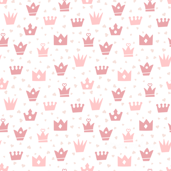 Featuring Pink Crown Pattern on White Background Baby girl texture preview