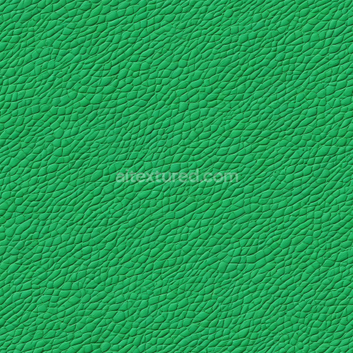 Seamless 3D PBR Texture of Green Pebbled Grain Leather with Fine Wrinkles
