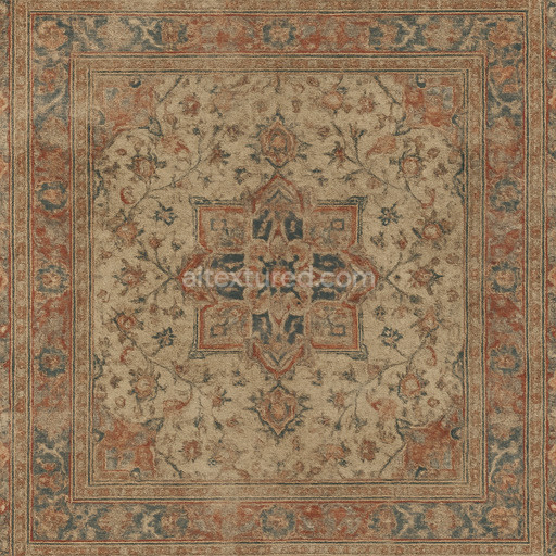 Worn Oriental Carpet Texture Seamless 1024X1024