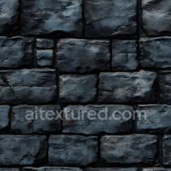 seamless Seamless 3D Cracked Dark Stone Brick Wall PBR Texture with Weathered Roughness texture 8k free download PBR