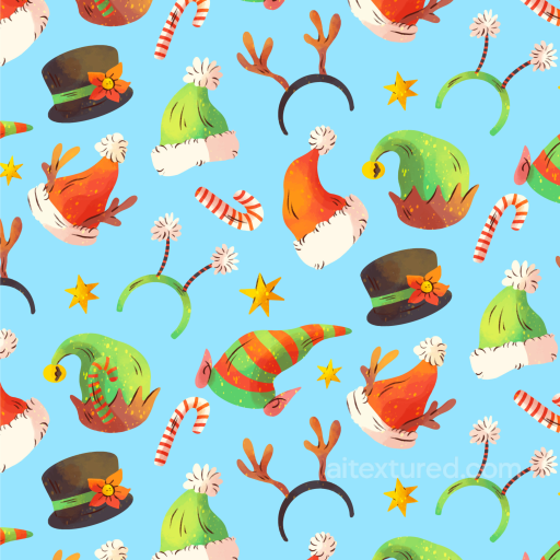 Festive Hat And Accessory Pattern Texture With Bright Colors seamless St patrick PBR texture