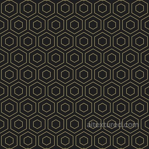 Golden Hexagon Wallpaper | Free PBR seamless Paper PBR texture