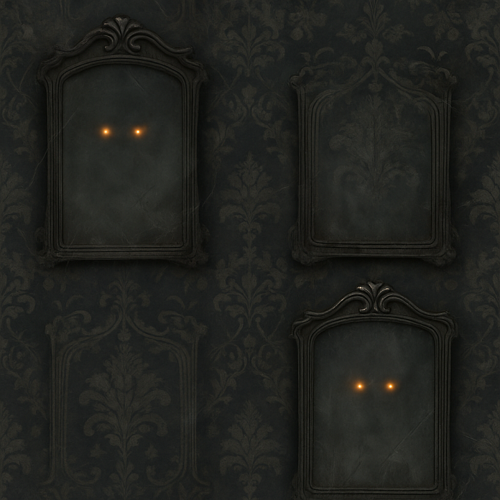 Haunted Mirror Surface With Foggy Glass And Fog Haze For Halloween seamless PBR texture preview