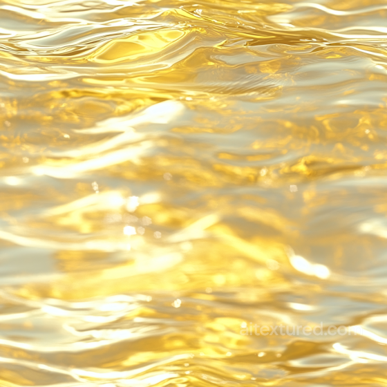 Golden Liquid Water Seamless Texture with Reflective Waves Water texture preview