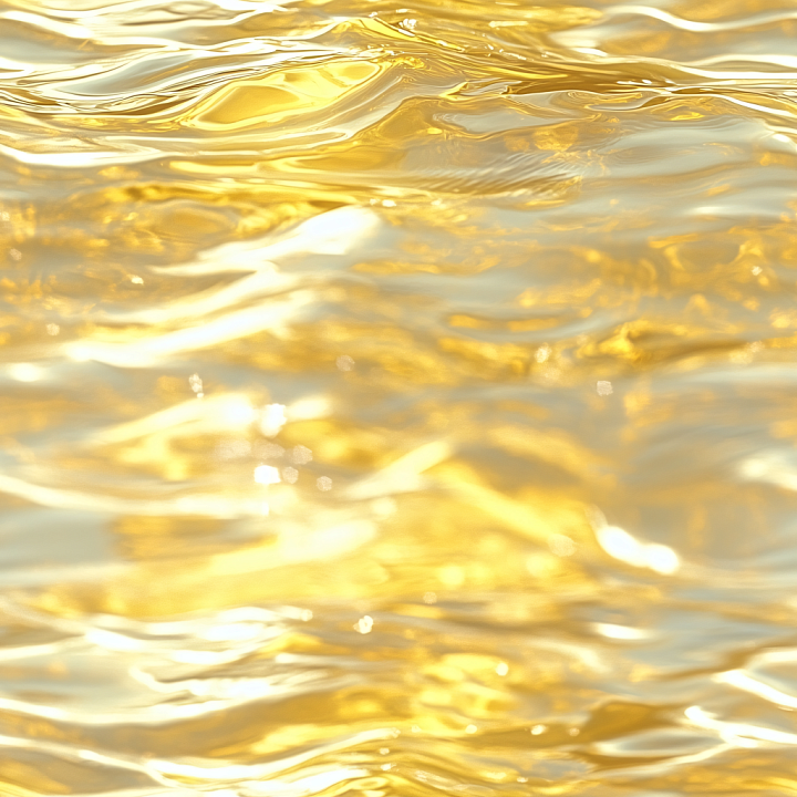 Golden Liquid Water with Reflective Waves seamless PBR texture preview