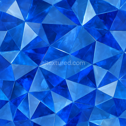 Seamless 3d texture pbr 8k of lustrous sapphire faceted gem with deep blue polished facets and crystal sparkle