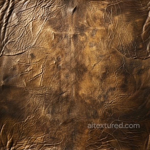 Distressed Brown Aged Leather Seamless Texture with Natural Wrinkles seamless Leather PBR texture