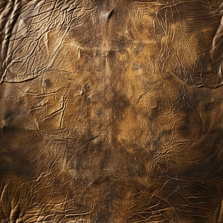 Distressed Brown Aged Leather with Natural Wrinkles seamless PBR texture preview