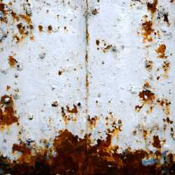 seamless Seamless 3D Rusted Metal PBR Texture Featuring White Paint, Holes, and Cracked Corrosion texture 8k free download PBR