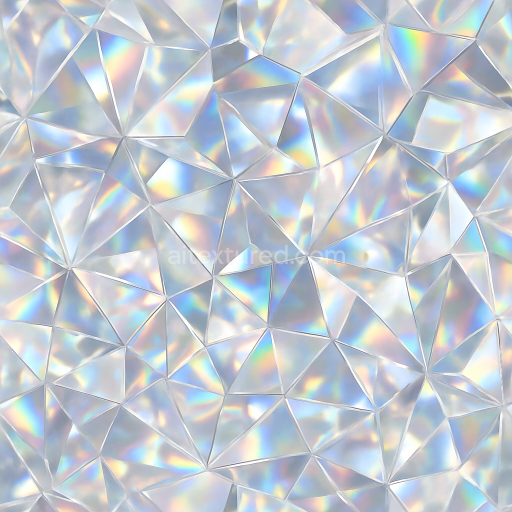 Seamless 3d texture pbr 8k kristall prismatic facets with crystal shimmer and light dispersion sparkle effect