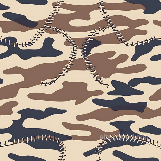 Stylized Desert Camouflage Texture with Stitching Details Color Camouflage texture preview