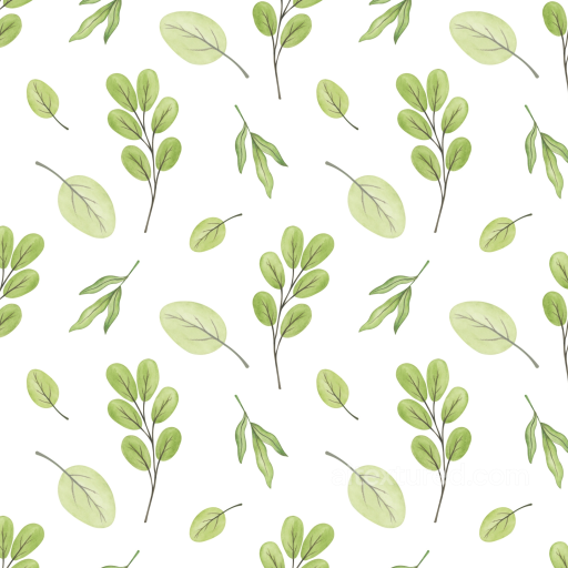 Featuring Watercolor Greenery Leaves on White Background seamless watercolor greenery  PBR texture