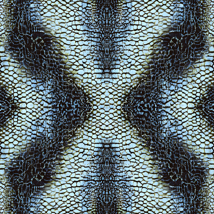 Reptilian Scale Skin Featuring Detailed Cracked Pattern And Blue-Black… seamless PBR texture preview