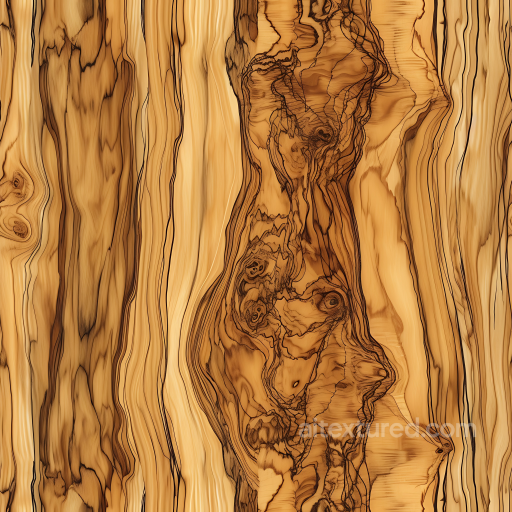 Spalted Wood Texture Featuring Dramatic Grain and Knots seamless Wood PBR texture