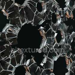 seamless Seamless 3D PBR Texture of Broken Glass with Jagged Holes and Shards texture 8k free download PBR