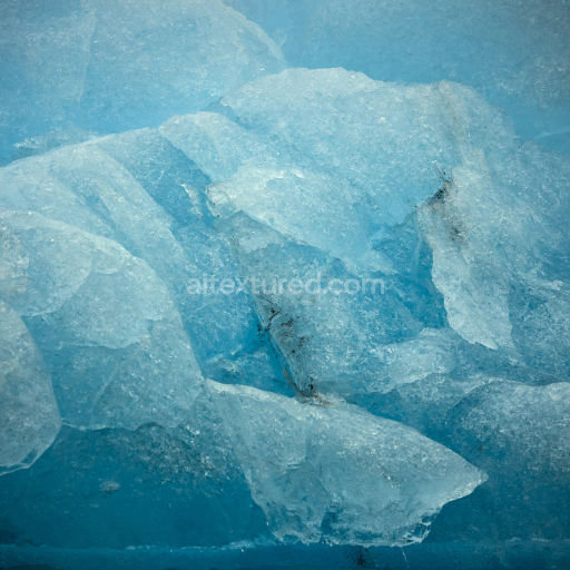 High-Resolution Detailed Blue Ice PBR Texture