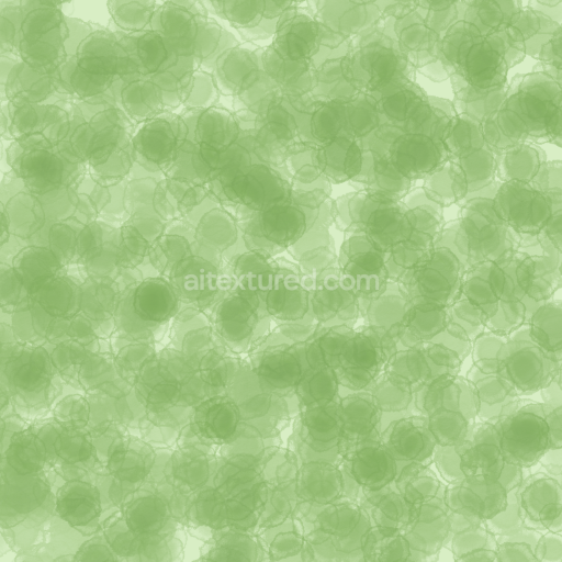 Seamless 3D PBR Watercolor Texture with Soft Green Circular Stains