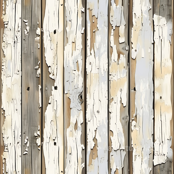 Weathered Painted Wood Planks Seamless Texture with Peeling White Paint Wood texture preview
