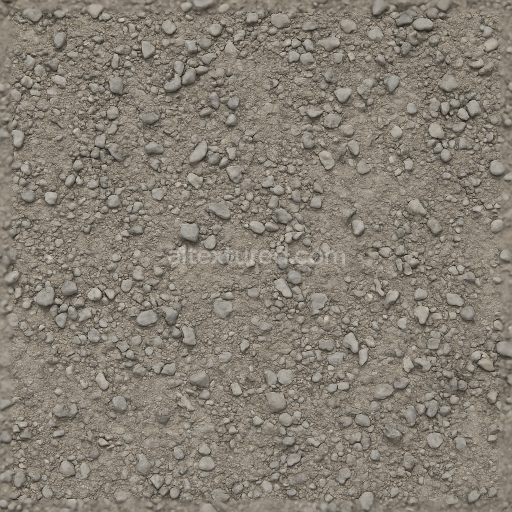 Seamless 3d texture pbr 8K of dusty gravel with small pebbles and gray gravel mix