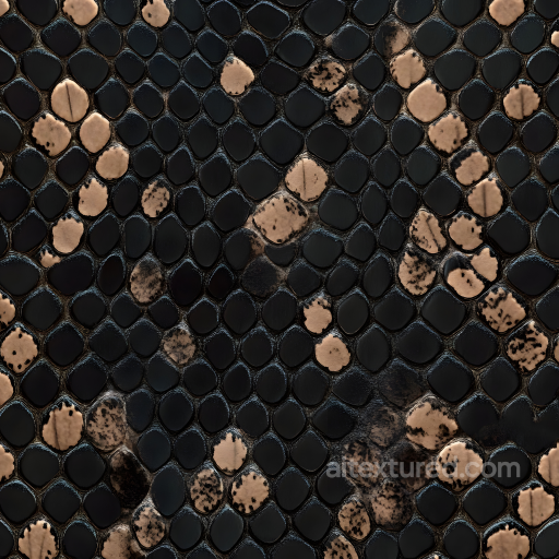 Python Snake Skin PBR Texture with Distinct Scaly Pattern and Natural Color Variation seamless Skin PBR texture