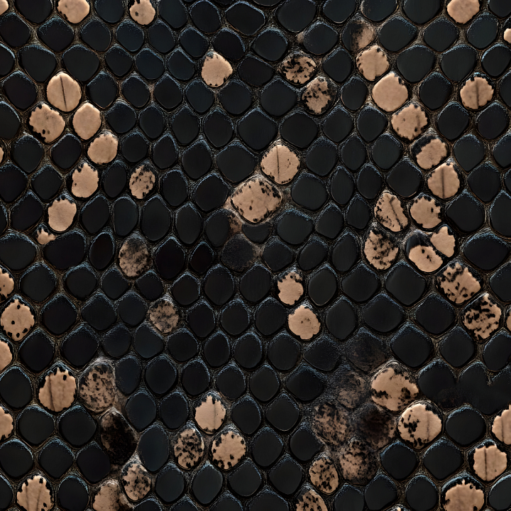 Python Snake Skin with Distinct Scaly Pattern and Natural Color Variati… seamless PBR texture preview