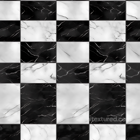 Black and White Checkered Marble Floor Tile Texture Marble texture preview
