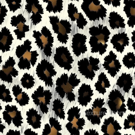 Leopard Print Fabric Texture with Black and Brown Spots seamless Leopard Print PBR texture