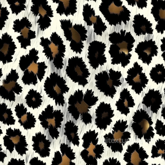 Leopard Print Fabric Texture with Black and Brown Spots Leopard Print texture preview