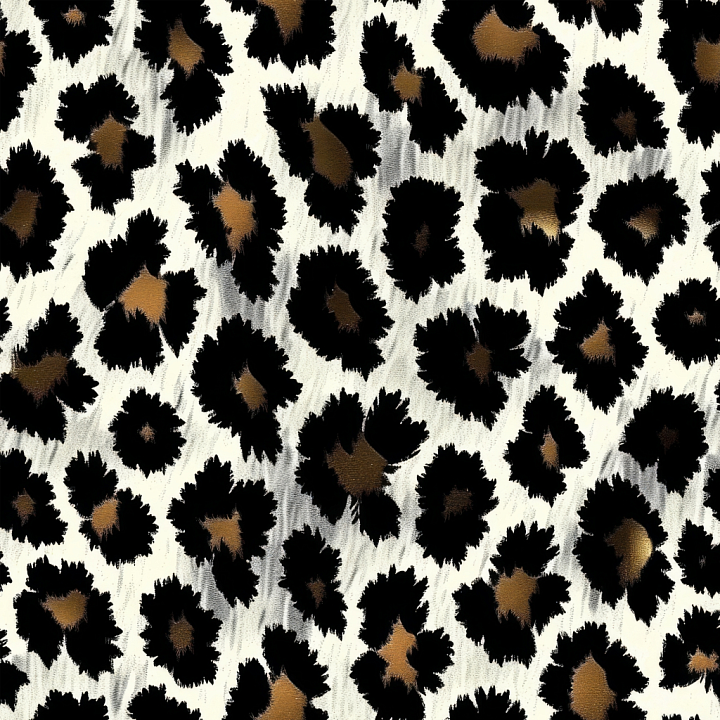 Leopard Print Fabric with Black and Brown Spots seamless PBR texture preview