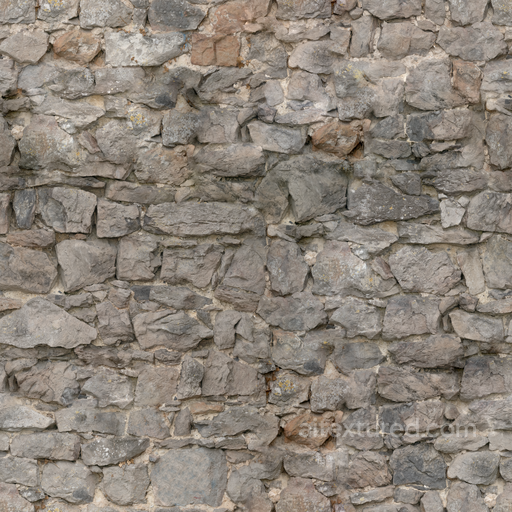 Wall Stacked Stones - Rough Wall Stacked Stacked Stones Castle seamless Rock PBR texture
