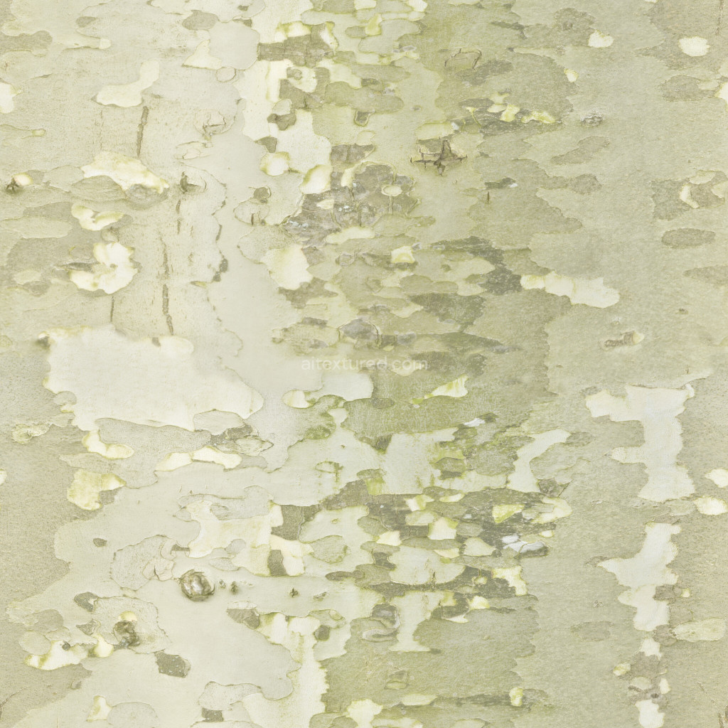 Seamless bark PBR texture with natural patterns and colors