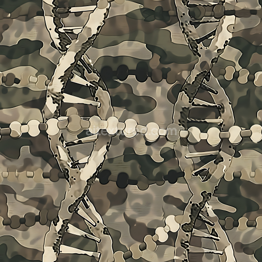 Preview — Seamless 3D Tactical Urban Camouflage PBR Texture with DNA Helix Pattern