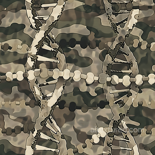 Tactical Urban Camouflage PBR Texture with DNA Helix Pattern seamless Color Camouflage PBR texture
