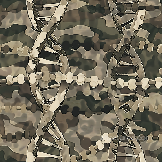 Tactical Urban Camouflage PBR Texture with DNA Helix Pattern Color Camouflage texture preview