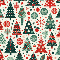 seamless Seamless 3D PBR Christmas Digital Paper Texture Featuring Colorful Festive Tree Designs texture 8k free download PBR