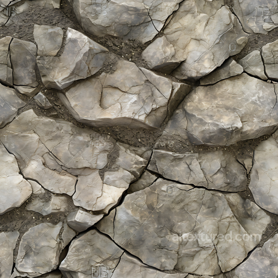 Stone Texture of Weathered Cracked Rocky Ground in Natural Earth Tones Stone texture preview