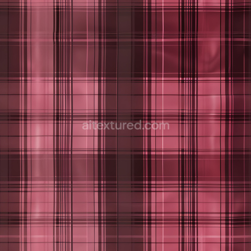 Seamless 3D Plaid Patterned Metal PBR Texture in Red and Black