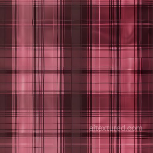 Seamless 3D Plaid Patterned Metal PBR Texture in Red and Black texture preview