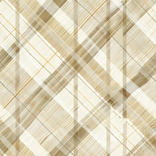 Seamless 3D Plaid Patterned Brushed Metal PBR Texture in Warm Beige Tones texture preview